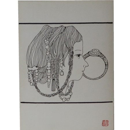 《绘画中国情歌》插图原稿 66幅