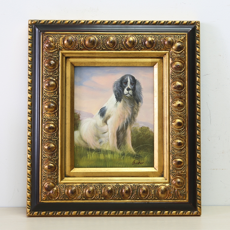 欧洲《忠犬》名家古董油画