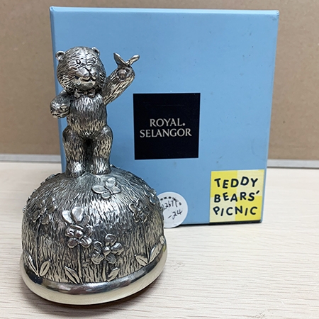 马来西亚ROYAL SELANGOR 锡制泰迪熊八音盒（原装盒）