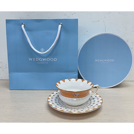 英国WEDGWOOD漫游美境《牡丹之钻》系列咖啡杯碟