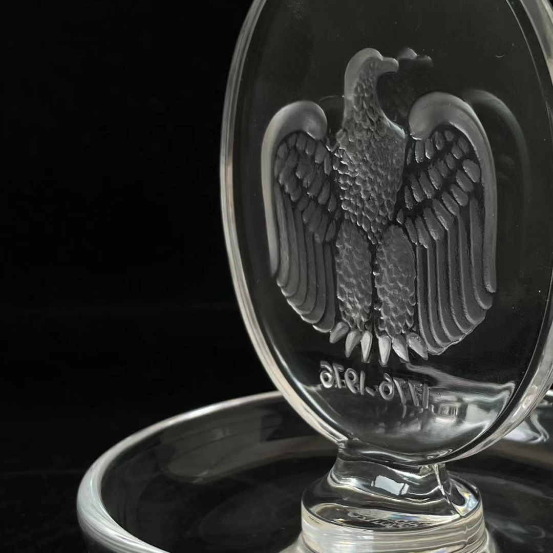 法国LALIQUE特制纪念美国200周年水晶托盘