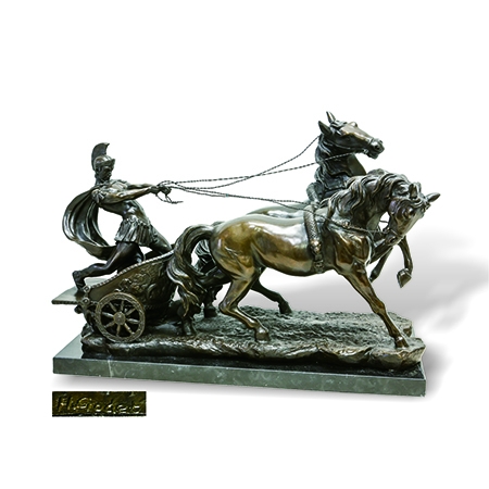 法国著名雕塑家Henri Godet铜制摆件