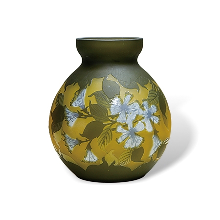20世纪初法国手工制俏色玻璃花瓶