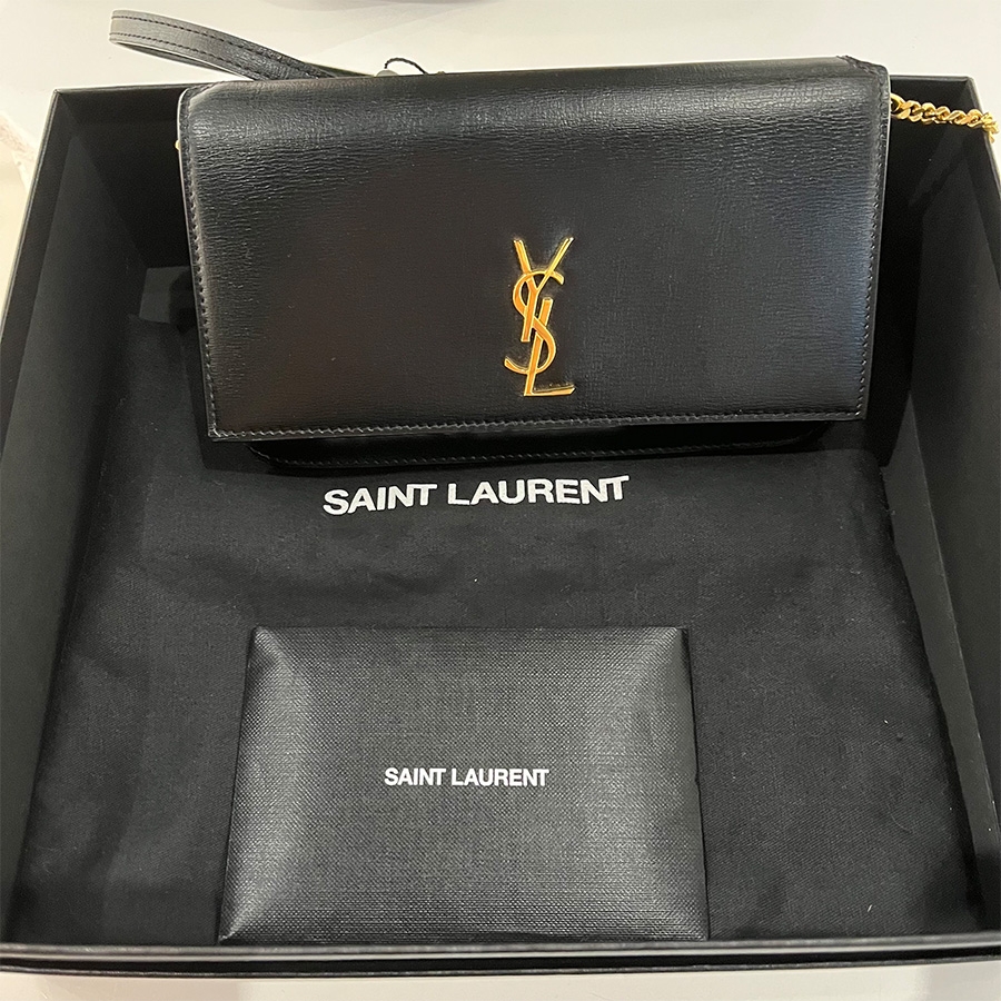 YSL 经典黑色woc 百搭斜挎链条