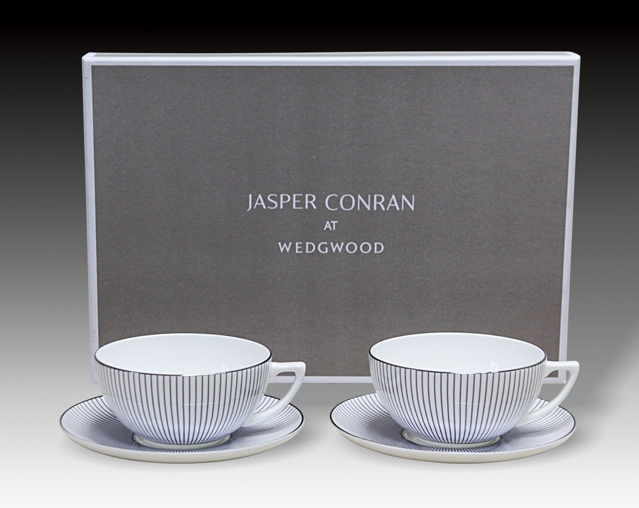 Jasper Conran&Wedgwood合作款骨瓷下午茶杯、碟(全新,原装盒)