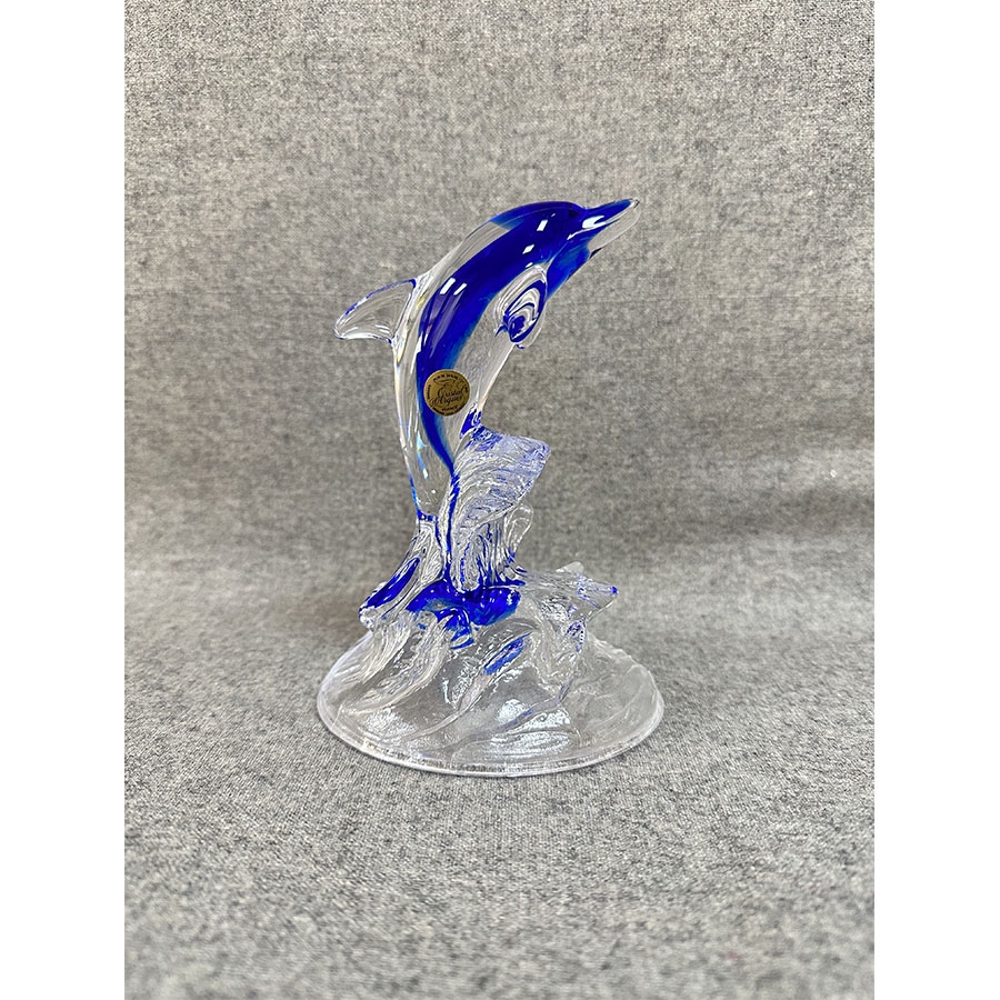法国水晶玻璃海豚摆件(H:16cm)